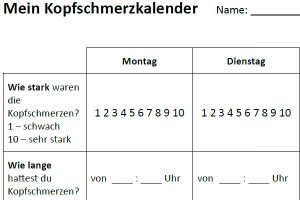 Kopfschmerzkalender